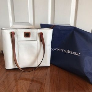 Dooney & Burke Lexington Shopper Cream tote